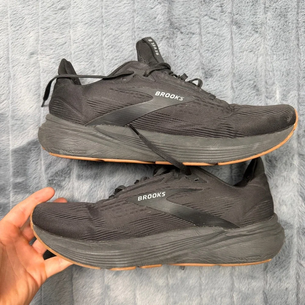 Brooks Revel 6 Mens Running Shoes Black Gum 1104681D072 Size 12
